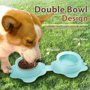 Tazón de Silicona Personalizado para Mascotas, Tazón de Viaje para Comida y Agua, Plegable, de una Pieza, Doble Uso - Product Image 4