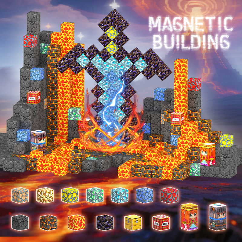 Mine World Craft Blocks Magnetic square