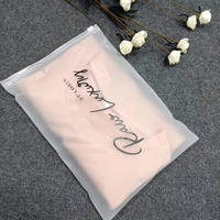 Sac à fermeture éclair transparent en PVC de haute qualité, pochette en plastique givré transparent avec logo personnalisé pour bijoux, vêtements, impression de crème pour le visage