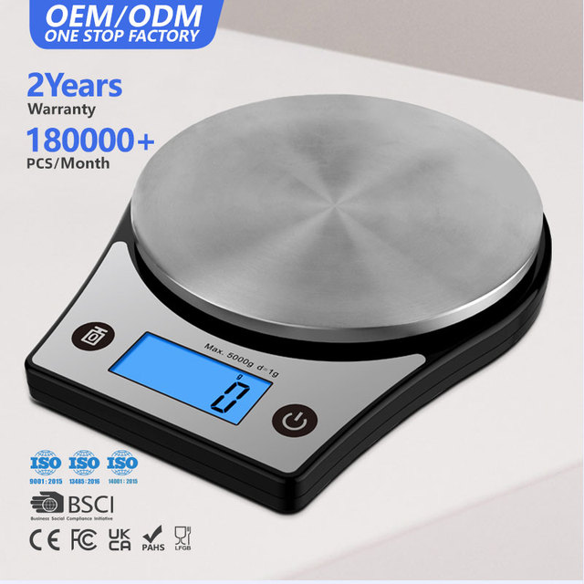 OEM Stainless Steel Kitchen Scale 5kg Digital Balance Electronic Food Cooking Kitchen Weighing Scale