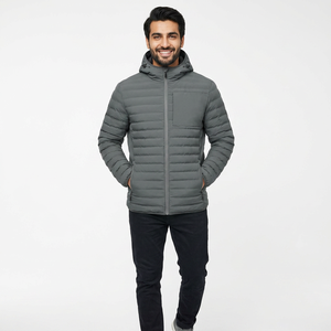 Nueva Chaqueta Acolchada de Lona para Hombre 2026 con Cuello Alto, Cortavientos Personalizado, Abrigo de Invierno con Características de Secado Rápido y Transpirabilidad - Product Image 1