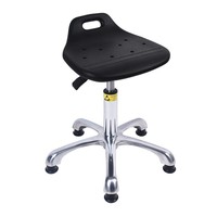 Chaise de laboratoire réglable en hauteur, antistatique, ESD, en acier inoxydable, avec roulettes, pour hôpital, école, salle blanche