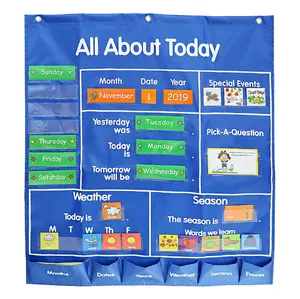 所有关于今天口袋图表每日教室日历板包