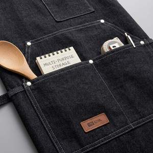 Tabliers de cuisine en gros avec poches, respirants, en denim résistant à la décoloration, pour hommes et femmes, résistants à l'huile, écologiques et multifonctionnels - Product Image 3