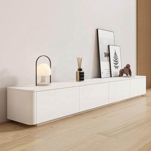 Table basse en bois massif de style français, meuble <span class=keywords><strong>TV</strong></span> avec rangement, design moderne pour salon, petit appartement, à poser au sol/mur - Product Image 5
