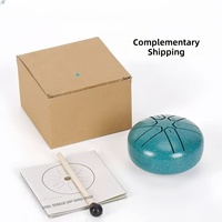3-inch Mini Six-Tone Ethereal Pocket-Sized Percussion Drum Made of Carbon Steel Heavy Duty & Water-Resistant Handmade