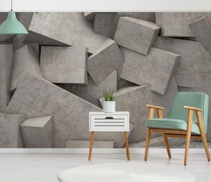 Huanzhai — papier peint géométrique en trois dimensions, revêtement mural 3D motif plaid, style nordique et minimaliste, style industriel, rétro - Product Image 2