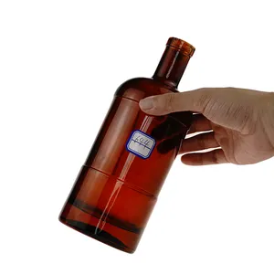 Kostenlose Probe 32oz 1000ml 1 Liter Bernstein Growler Glasflaschen für Kombucha und Bier