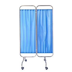 KS Stainless Steel Folding <b>Screen</b> Partition 5 Panel Movable Clinic Room Divider Blue Medical Privacy <b>Screen</b> - Product Image 3