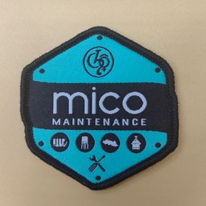 Wholesale Chenille High Quality Woven Badges Custom Brand <b>Name</b> Logo Designer Iron on Woven Patches for Clothing - Product Image 3