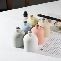 Parfum d'intérieur en gros, bouteille et boîte de diffuseur de roseau, vase rond en céramique