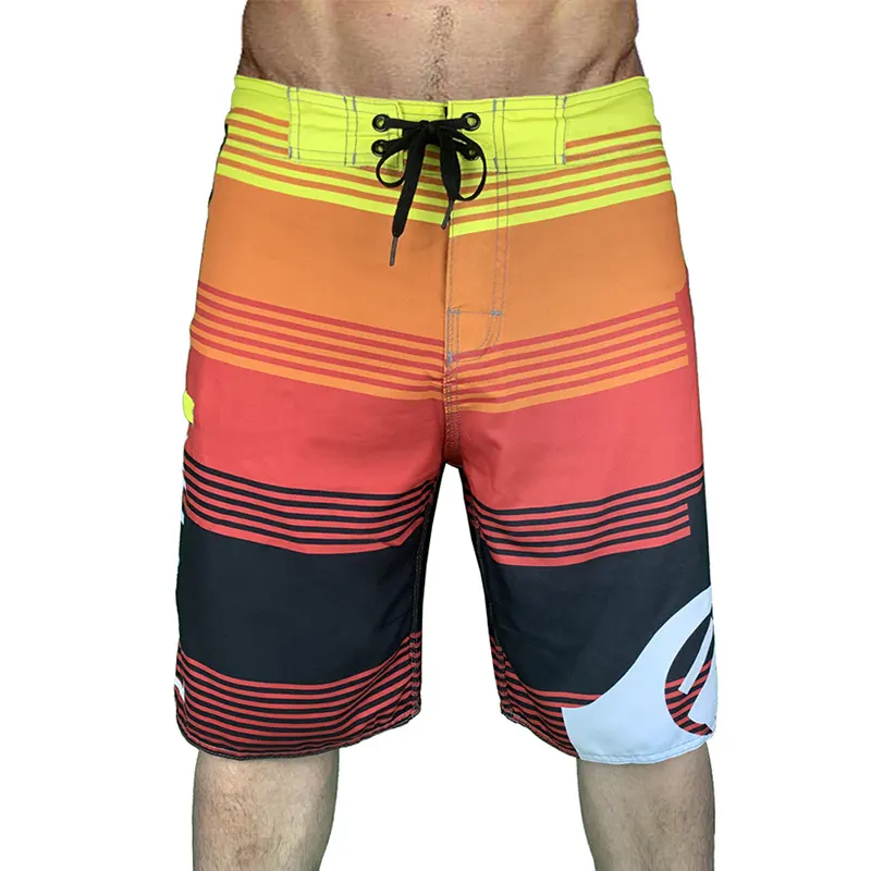 चीन निर्माता थोक कस्टम डिजाइन swimwear के beachwear पुरुषों 2023 लक्जरी धारी तैरना ट्रंक