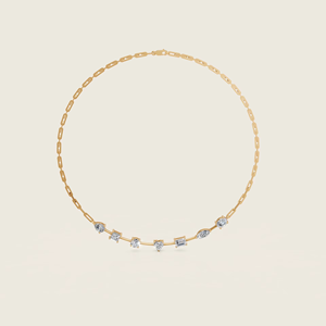 Luxury Mixed Shape Diamond Chain <b>Necklace</b> Fine <b>Statement</b> Jewelry for Beautiful Bride - Product Image 2