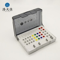 Boîte à outils pour implants dentaires, boîte de désinfection et de rangement pour prothèses dentaires, kit de désinfection pour plantes, jaune, personnalisable, conforme aux normes JCI, en vente