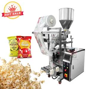 Full automatic vertical pillow bag snacks microwave popcorn pouch filling packing machine price