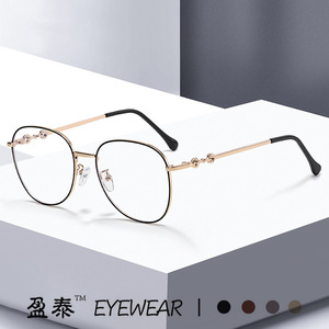 Eyewear Oval Metal <b>Frame</b> Blue Light Protection Full-<b>Frame</b> Unisex <b>Eyeglasses</b> <b>Frames</b> - Product Image 2