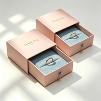 Boîte Cadeau Rigide Coulissante pour Bijoux avec Éponge, Emballage Personnalisé pour Bagues et Boucles d'Oreilles, Vente en Gros