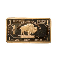 Productos en Oferta, Monedas Antiguas, Lingote de Cobre Fino 999 de 1 oz, Barra Buffalo B59