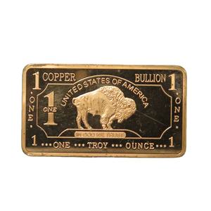 Hot Selling Producten Antieke Oude Munten 1 Oz 999 Fine Copper Edelmetaal Buffalo Bar B59 - Product Image 2