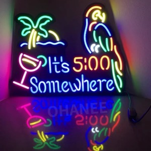 Gâteau d'anniversaire et bougies décoration murale de fête luminosité réglable enseigne au néon à piles LED lumière au néon colorée - Product Image 5