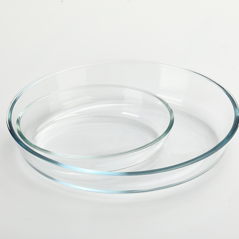 Klares gehärtetes Glas Backblech Set Ofen Kühlschrank Geschirrs püler Safe Oval Glas Back geschirr Backblech Tablett