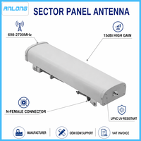 Antena de Panel Sectorial 4G LTE de Alta Ganancia 15dBi 698-2700MHz, Antena Direccional para Estación Base, Antena Externa para Exteriores con Conector N Hembra