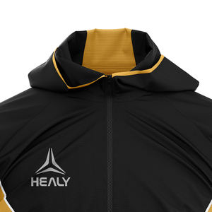 HEALY Vente en gros Veste coupe-vent bicolore à capuche Design athlétique Coupe ajustée Veste d'entraînement pour hommes pour les sports de plein air Randonnée - Product Image 3
