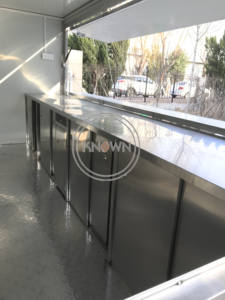 Carrito de Comida Ambulante de 4m para Exteriores, <span class=keywords><strong>Remolque</strong></span> para Venta de Café, Quiosco Callejero de Doble Eje, Carritos de Hot Dogs y Barbacoa en Venta - Product Image 6