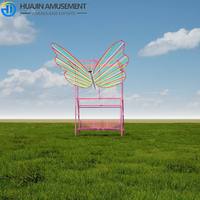 Manège Papillon Populaire pour Enfants, Chaise Balançoire Non Motorisée pour Aire de Jeux Extérieure