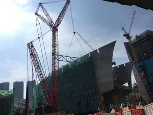 Hot Bán 100T Crawler <span class=keywords><strong>Crane</strong></span> 76M Nâng Chiều Cao Với Tự Lắp Ráp - Product Image 5