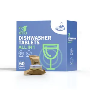 REACH sertifikalı 3 katmanlı Bulaşık Makinesi Deterjan Tablet, bulaşık makinesi temizleme hapı