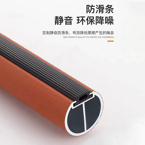 Premium Leather Textured <b>Clothes</b> <b>Rack</b> Wall Mount Aluminum Alloy Wardrobe Hardware - Product Image 4
