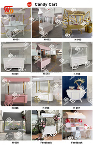 SMOOTH Wedding Candy Desserts Display <b>Cart</b> White PVC <b>Sweet</b> <b>Cart</b> With Wheels For Birthday Party Decoration - Product Image 3