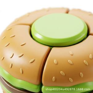 Burger Fidget Spinner 3-in-1 Burger Fidget Toy 3D Burger Vorm Magische Kubus Bal Stille Fidget Spinner voor het verlichten van werkstress - Product Image 3