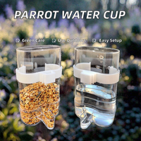 Distributeur d'eau pour oiseaux en plastique écologique, adapté aux perroquets, accessoires de cage intérieure/extérieure pour un aménagement propre et pratique