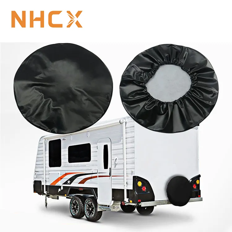NHCX Tire Spare Cover Plastic Caravan Wheel Cover Waterproof RV Tire Cover