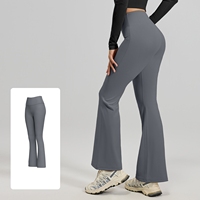 Yutuo Sport Leggings mit individuellem Logo, hoher Taille, elastisch, schnelltrocknend, atmungsaktiv, nahtlos, einfarbig, Jogginghose, Po-Lifting-Effekt, für das Fitnessstudio