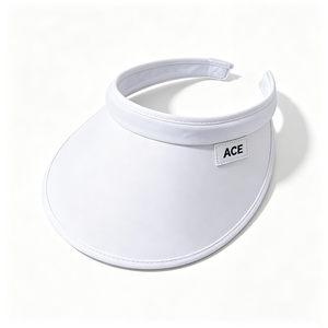 Visera de sol de ala ancha para mujer, gorra de sol sin parte superior con etiqueta tejida ACE, visera de sol ajustable para verano, golf y playa al aire libre - Product Image 2