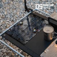 Table de camping en acrylique transparente, pliable, mini table d'extérieur, plateau empilable moderne et portable pour les voyages