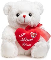 Ours en peluche super doux personnalisable avec cœur rouge – Cadeau d'anniversaire