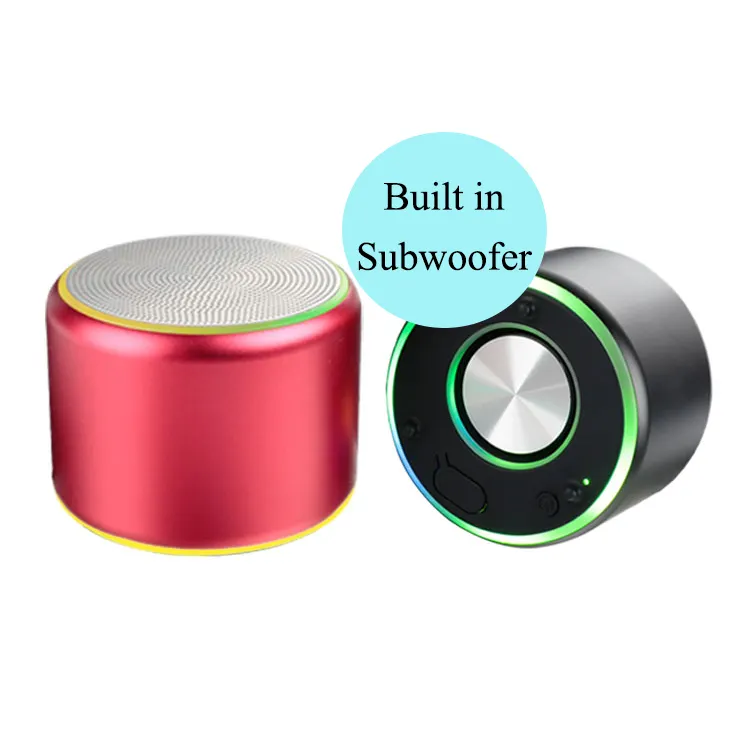 Factory Outlets Popular Electronic Products 5W RGB LED Light Bass Bluetooth Portable Speaker for Home