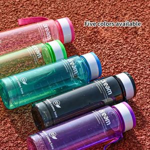 Hot Sales 32oz 1L BPA Free PET Mineral <strong>Plastic</strong> Water <strong>Bottle</strong> Outdoor Sport High-Capacity Water <strong>Bottle</strong> With Time Marker and Rope - Product Image 5