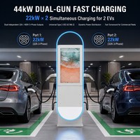 Borne de Recharge Rapide AC 44KW pour Véhicules Électriques, Neuve, Type 2, Activation par Carte RFID, Courant Nominal 32A, pour Usage Commercial