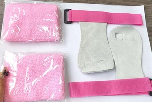 Guanti da ginnastica per bambini e ginnastica impugnature e braccialetti con impugnatura a barra per palmare protezione da polso per Kettlebells Tennis <span class=keywords><strong>Yoga</strong></span> - Product Image 3