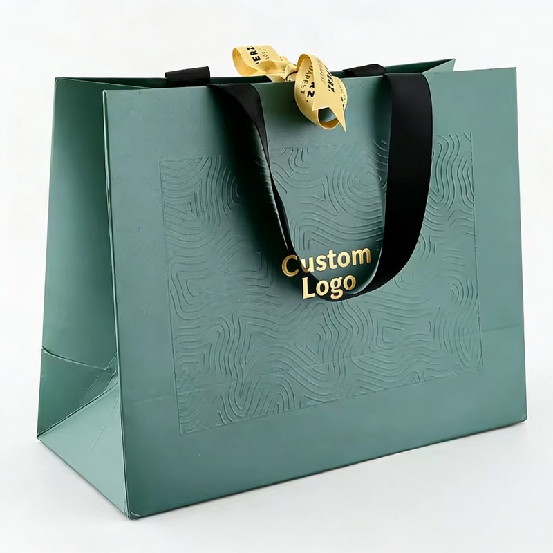 Top Grade Paper Bags Foldable Customized LOGO Boutique Store Multi-purpose Lightweight Durable Paper Bags for Packing