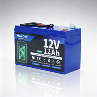 Batterie de stockage d'énergie LiFePO4 12V 12Ah, pack de batteries LiFePO4 12V, boîtier de batterie LiFePO4 à coque rigide avec protection intégrée BMS
