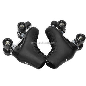 Scarpe classiche con <span class=keywords><strong>pattini</strong></span> <span class=keywords><strong>a</strong></span> <span class=keywords><strong>rotelle</strong></span> nere eleganti <span class=keywords><strong>pattini</strong></span> Quad per adulti - Product Image 5