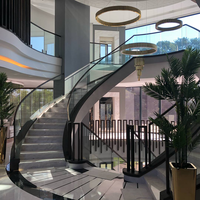 Escalier en colimaçon au design moderne, escalier flottant avec structure en acier pour usage hôtelier, escalier décoratif