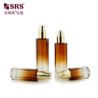 Bouteilles à pompe en verre pour lotion 30ML 50ML 100ML 120ML, couleur dégradée, emballage de produits de soin de la peau
