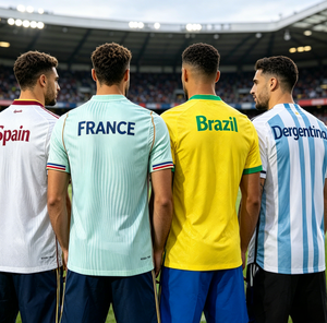 Maillot de football commémoratif personnalisé de l'équipe nationale, Argentine Messi, France Mbappé, Espagne Yamal, souvenir - Product Image 1